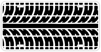 Tire Tread License Plate