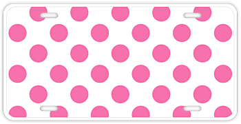 Poka Dot License Plate