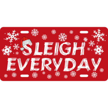 Sleigh Everyday Aluminum License Plate