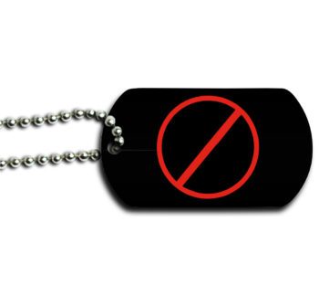 No Sign Dog Tag Back 