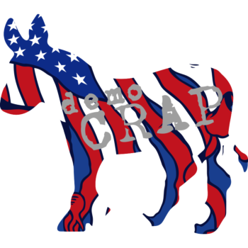 Donkey Shaped DemoCrap Vinyl Decal