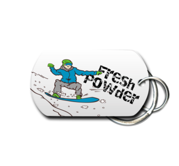 Fresh Powder Key Chain Front