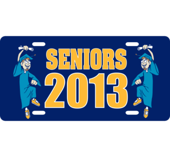 Seniors 2013 License Plate