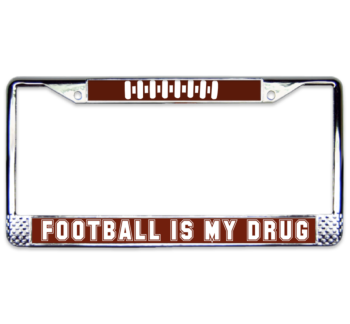 Football Chrome License Plate Frame 