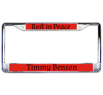 RIP Chrome License Plate Frame 