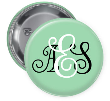 Monogram Pin Backed Button