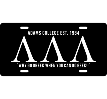 Lambda Lambda Lambda License Plates 