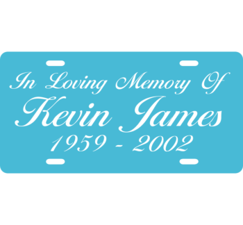In Memory License Plate 