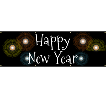 Happy New Year Vinyl Banner