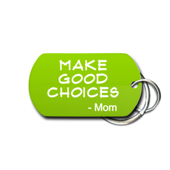 Make Good Choices Key Chain - Front