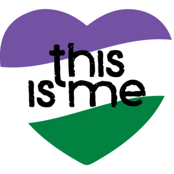 National Coming Out Day Genderqueer Heart Shaped Magnet