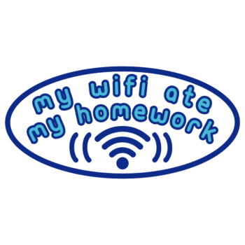 My Wifi Ate My Homework Oval Decal