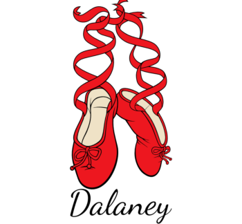 Personalized Ballet Shoes Decal