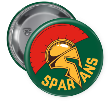Spartans Pin Backed Button