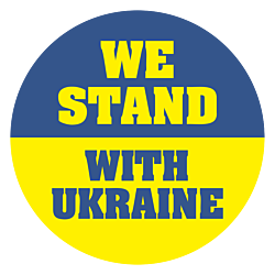 Stand With Ukraine Circle Car Magnet