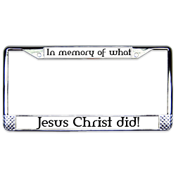 Jesus Chrome License Plate Frame