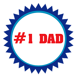 Number 1 Dad Temporary Tattoo
