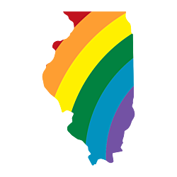 Illinois LGBT Rainbow Decal