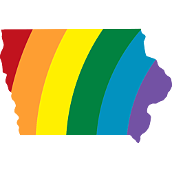 Iowa LGBT Rainbow Decal