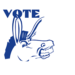 Louisiana Vote Democrat Decal
