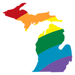 Michigan LGBT Rainbow Decal