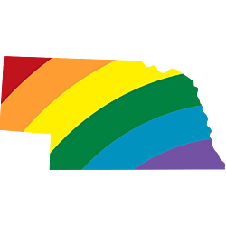 Nebraska LGBT Rainbow Decal