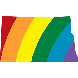 North Dakota LGBT Rainbow Decal