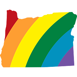 Oregon LGBT Rainbow Decal