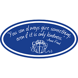 Anne Frank Give Kindness Quote Oval Vinyl Decal