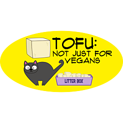 Tofu Litterbox Oval Stickers