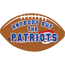 Anybody But the Patriots Superbowl Football Pigskin Car Magnet