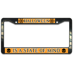 Halloween Custom Black Plastic License Plate Frame