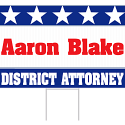 District Attorney Yard Sign Back