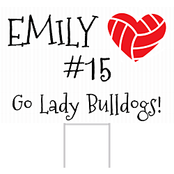 Lady Bulldogs Yard Sign Front