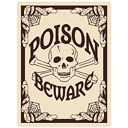 Poison Bottle Rectangle Decal Label for Halloween Decorations