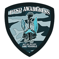 PTSD Awareness Shield Car Magnet