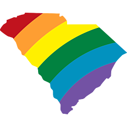 South Carolina LGBT Rainbow Decal