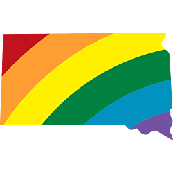 South Dakota LGBT Rainbow Decal
