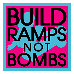 Build Ramps Not Bombs Square Magnets