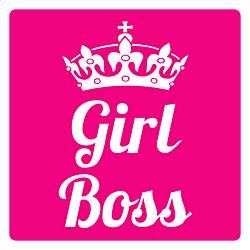 Girl Boss Square Stickers