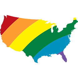 USA LGBT Rainbow Decal