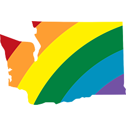 Washington LGBT Rainbow Decal