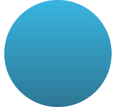 Circle shaped decal with blue gradient. 