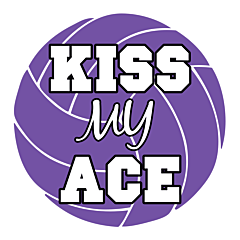 Kiss My Ace Volleyball Magnet