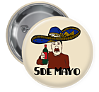 5 De Mayo Pin Backed Button