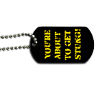 Bee Dog Tag Back 