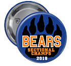 Bears Pin Backed Button