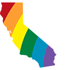 California LGBT Rainbow Decal