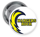 Chargers Pin Backed Button