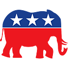 Elephant Shaped Republican Party Vinyl Decal